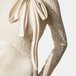 Cynthia – Bow-Neck Lace Bodice Gown