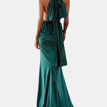 Danielle - Deep V-Neck Satin Maxi Dress