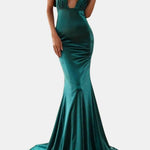 Danielle - Deep V-Neck Satin Maxi Dress