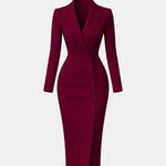 Delia – Tailored Long Sleeve Blazer Dress