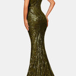 Della – Sequin Chain Mermaid Cocktail Evening Dress
