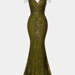 Della – Sequin Chain Mermaid Cocktail Evening Dress