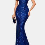 Della – Sequin Chain Mermaid Cocktail Evening Dress