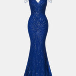 Della – Sequin Chain Mermaid Cocktail Evening Dress