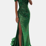 Domenica – Off-Shoulder Sequin Maxi Dress