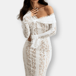 Elodie – Off Shoulder Lace Maxi Dress