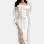 Elodie – Off Shoulder Lace Maxi Dress