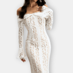Elodie – Off Shoulder Lace Maxi Dress
