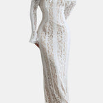 Edith – Off-Shoulder Lace Elegance Maxi Dress