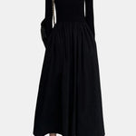Elara – Long Sleeve Casual Long Dress in Black