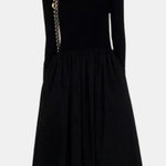 Elara – Long Sleeve Casual Long Dress in Black