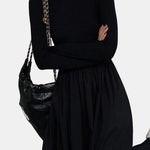 Elara – Long Sleeve Casual Long Dress in Black