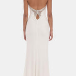 Elaria - Butterfly Back Sequin Long Dress