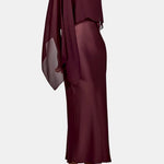 Elea – Cape Overlay Spaghetti Strap – Maxi Dress