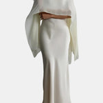 Elea – Cape Overlay Spaghetti Strap – Maxi Dress