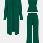 Elisa - Knit Tank Top, Cardigan & Pants Set