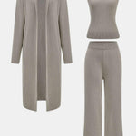 Elisa - Knit Tank Top, Cardigan & Pants Set