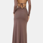 Emberly – Long Sleeve Ruched Maxi Dress