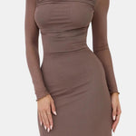 Emberly – Long Sleeve Ruched Maxi Dress