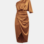 Erin – One-Shoulder Satin Party Dress with Draped Silhouette