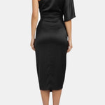Erin – One-Shoulder Satin Party Dress with Draped Silhouette