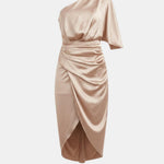 Erin – One-Shoulder Satin Party Dress with Draped Silhouette