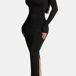 Esmeralda – Elegant Asymmetric Split Maxi Dress