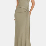 Estelle – Strapless Ruched Maxi Dress with Sculpted Silhouette