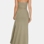 Estelle – Strapless Ruched Maxi Dress with Sculpted Silhouette