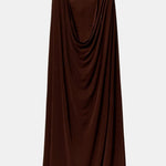 Faye – Long Sleeve Draped Cape Maxi Dress