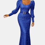France - Sweetheart Neck Sequin Mermaid Evening Dress