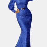 France - Sweetheart Neck Sequin Mermaid Evening Dress