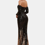 Melana - Off-Shoulder Sequin Mermaid Evening Dress