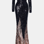 Melana - Off-Shoulder Sequin Mermaid Evening Dress