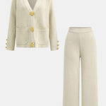 Giorgia - Knit Cardigan & Wide-Leg Pants Set