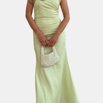 Gloria – Ruched Slip-Style Maxi Dress