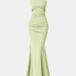 Gloria – Ruched Slip-Style Maxi Dress