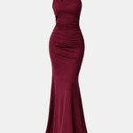Gloria – Ruched Slip-Style Maxi Dress