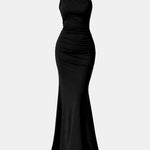 Gloria – Ruched Slip-Style Maxi Dress