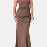 Gloria – Ruched Slip-Style Maxi Dress