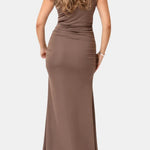 Gloria – Ruched Slip-Style Maxi Dress