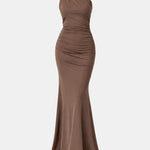 Gloria – Ruched Slip-Style Maxi Dress