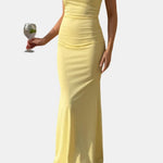 Gloria – Ruched Slip-Style Maxi Dress