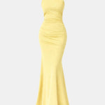 Gloria – Ruched Slip-Style Maxi Dress