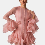 Guila - Sheer Flared Mini Dress