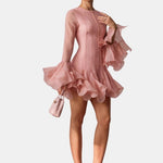 Guila - Sheer Flared Mini Dress