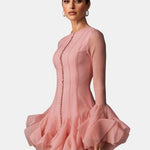 Guila - Sheer Flared Mini Dress