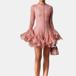 Guila - Sheer Flared Mini Dress