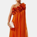 Hedda - One-shoulder Floral Maxi Cocktail Dress