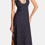 Helina – Polka Dot Lace Trim Dress